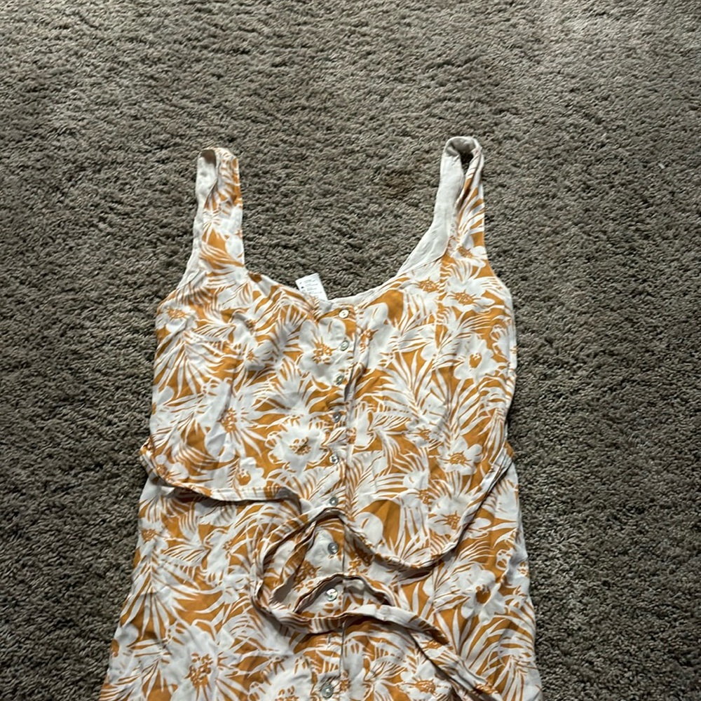 L space maxi dress, button down front, tie in front, size small